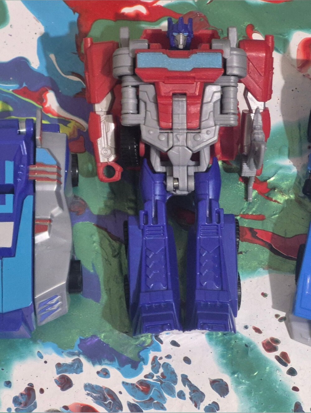 Convertible Action Vehicle Toy Set - Blue, Red & Purple - Picture 2 of 2